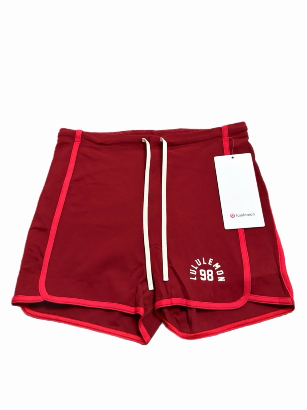 NWT Lululemon Nulu Sporty Trim High-Rise Short *3” (Oxblood/Lululemon Red) 8